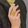 Aurelia articulated band ring in 18k gold and diamonds - Image 2
