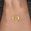 Hand hammered heart pendant in 18k gold - Image 2