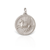 Pendant with Pegasus design in sterling silver, large