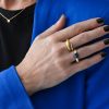 Neolithic hand-hammered open ring in 18k gold - Image 2