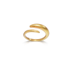 Neolithic hand-hammered open ring in 18k gold