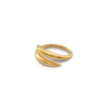 Neolithic hand-hammered cross over ring in 18k gold - Image 3