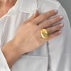 Neolithic hand-hammered stardust ring in 18k gold and diamonds  0,58cts - Image 3