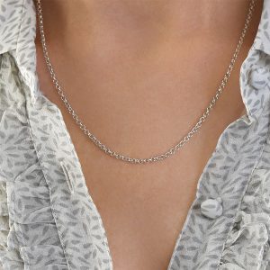 Alternative view of Chain in 925 sterling silver, at 45cm