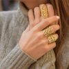 Aurelia articulated ring in 18k gold and diamonds - Image 3