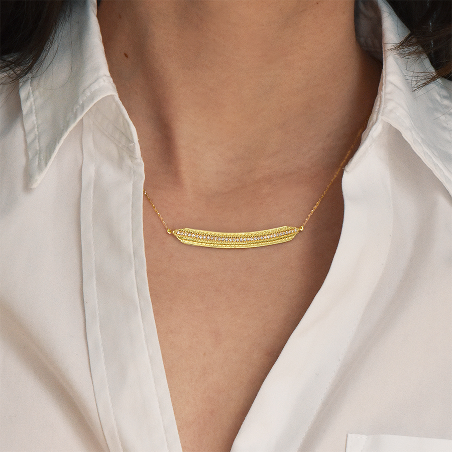 Helen of Troy necklace in 18k gold and diamonds - Image 2