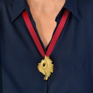 Alternative view of Wings' gold plated Christmas decoration