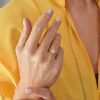 Theodora flower ring in 18k gold and diamond - Image 2