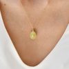 Egg pendant with Pegasus wing motif  in 18k textured gold and jade stone - Image 2