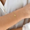 Evil eye bracelet in 18k gold and with diamond center - Image 2