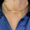 Choker cord necklace  with evil eye motif in 18k gold and diamond - Image 2