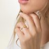 Evil eye ring in 18k gold with diamond center - Image 3