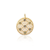 Nubia pendant in 18k gold with green and blue sapphires, large size